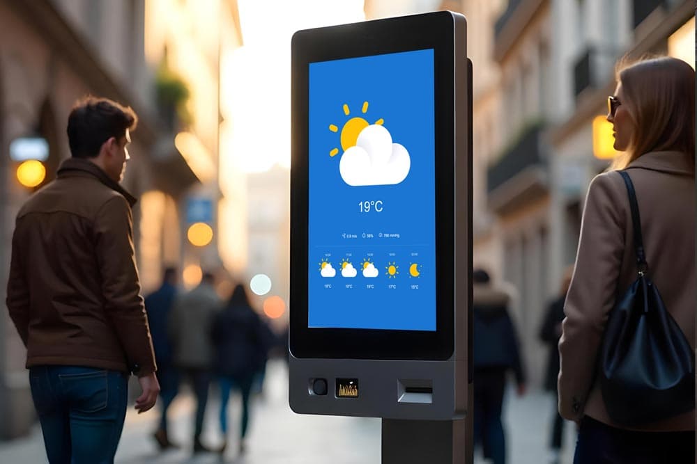 Tótem informativo en una calle de Alcalá de Guadaíra